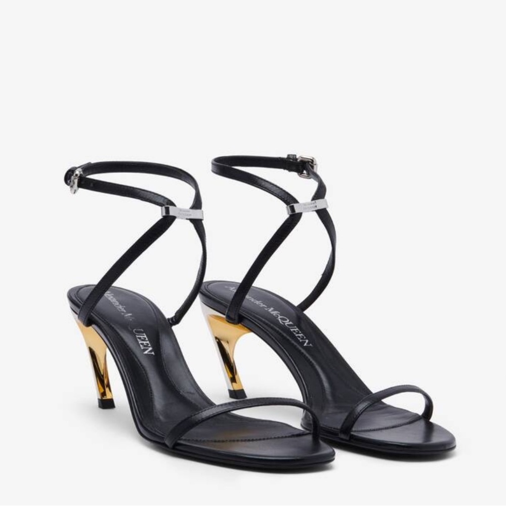 Alexander McQueen Armadillo Metal Bar Sandals